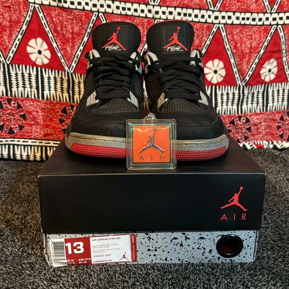 Air Jordan 4 Retro Bred Black Cement